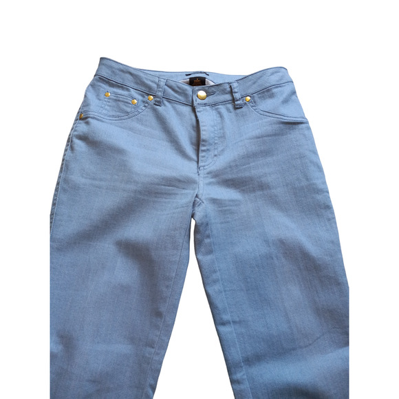 Inman women's baby blue ankle jeans with side ankle zipper - size 4 short - Picture 3 of 9